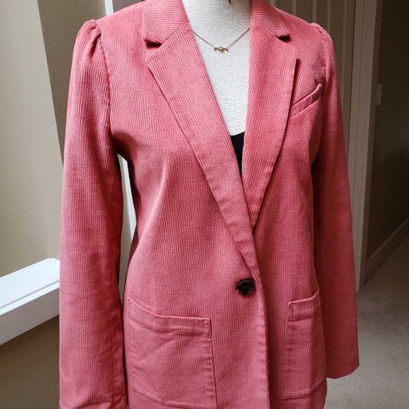 Hinge One Button Corduroy Blazer - Picture 7 of 7